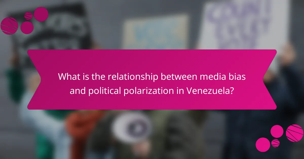 What is the relationship between media bias and political polarization in Venezuela?